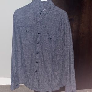 American Eagle Large Grey Long Sleeve Button Down